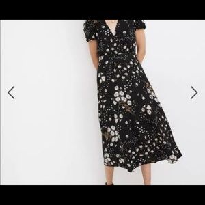 Madewell Black Dandelion Midi Dress